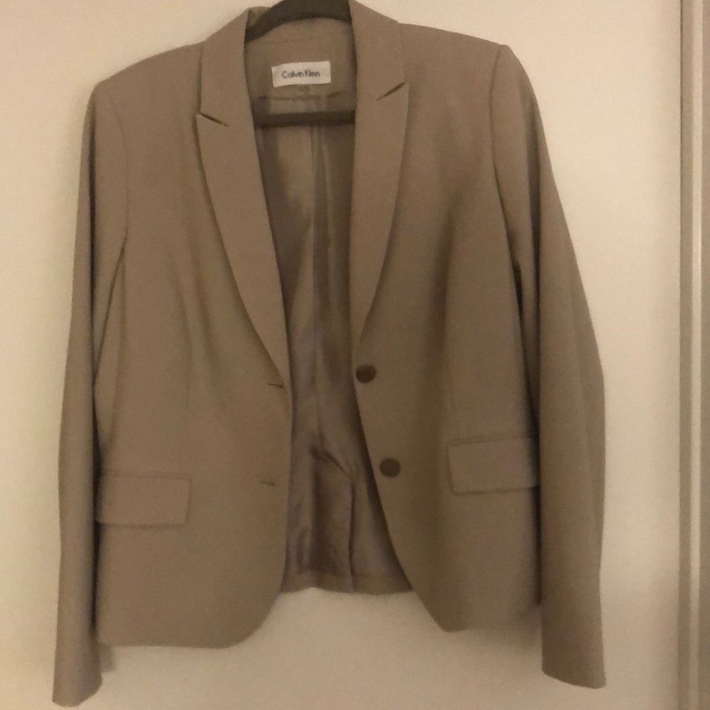 Tan Calvin Klein Suit Size 12